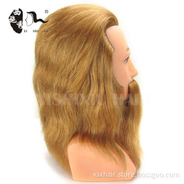 100%human hair hand-painted mannequin head